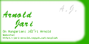 arnold jari business card